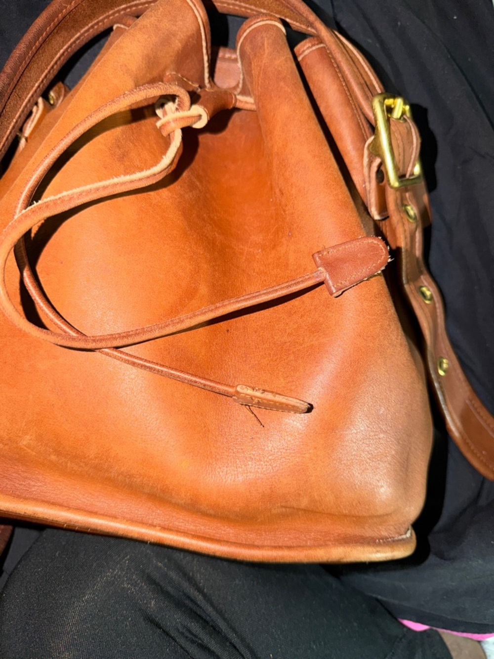 Coach Vintage Lulas Legacy Leather Crossbody Bag in Cognac Brown - Picture 8 of 10